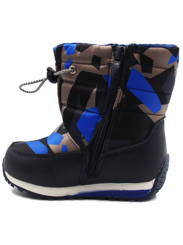 Śniegowce dla chłopca na suwak Wojtyłko 1z23033 granat