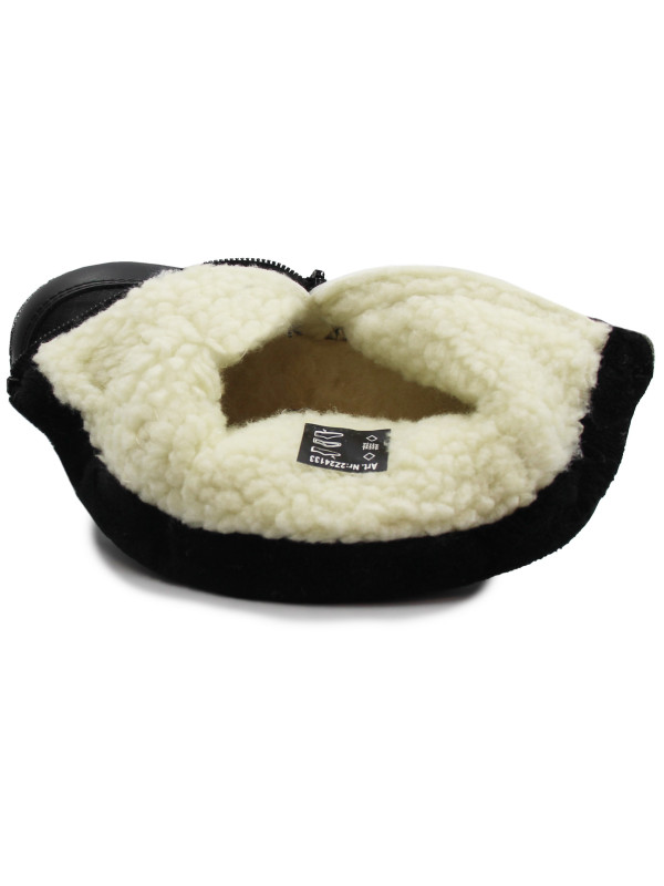 Śniegowce dla dziewczynki ocieplane Wojtyłko 4z24133 czarny