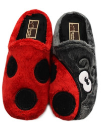 Kapcie Damskie Na Zimę Pluszowe Biedronka Manitu-Home 320103-04