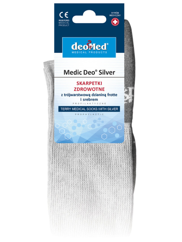 Skarpety zdrowotne frotte z jonami srebra Medic Deo Silver DeoMed