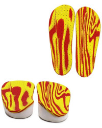 Wkładki ortopedyczne supinujące na koślawość CORRECT S czerwono-żółty