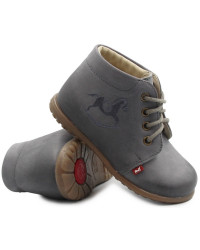 Trzewiki Skórzane Dla Chłopca Na Jesień Sznurowane Emel e 1596-7