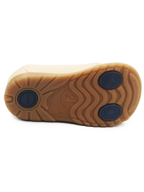 Buty Dla Dziewczynki Na Wiosnę Eleganckie Sznurowane Ameko a11Mia Nude