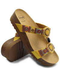 Eleganckie Klapki Damskie Scholl New Bogota Wedge Med mf266071067