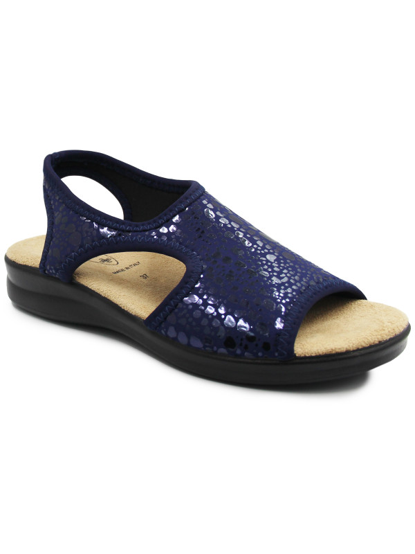 Eleganckie granatowe sandały na lato dla kobiet Sanital Flex 8041.17