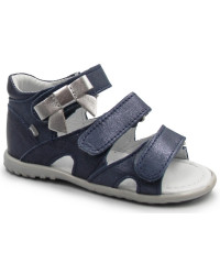 Eleganckie Sandały Dla Dziewczynek Na Rzepy Z Kokardką Emel e 2090b