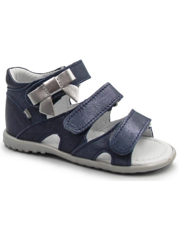 Eleganckie Sandały Dla Dziewczynek Na Rzepy Z Kokardką Emel e 2090b