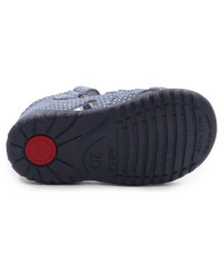 Eleganckie Sandały Ze Skóry Naturalnej W Kropki Dla Dziewczynek Emel e 2090-16D