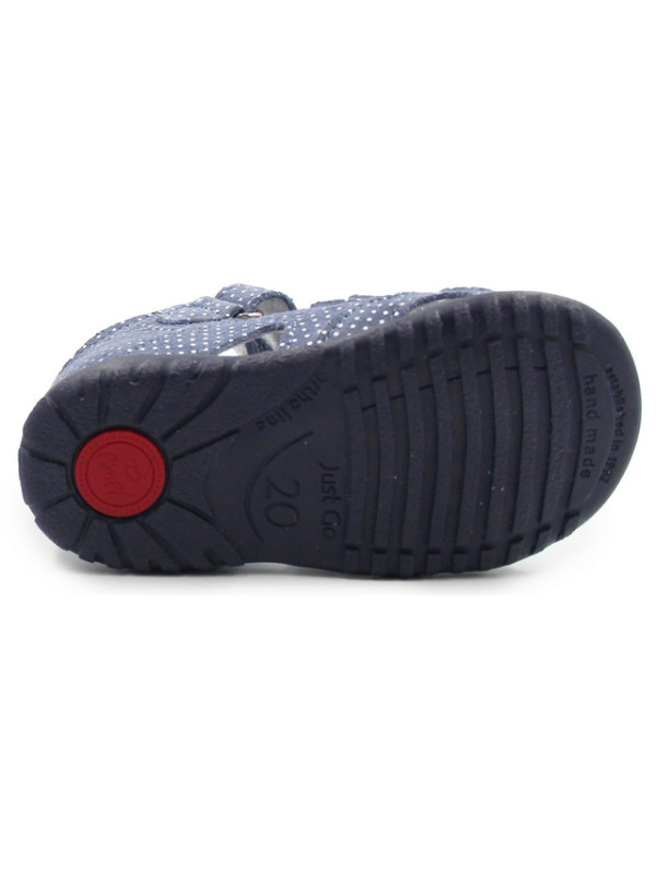 Eleganckie Sandały Ze Skóry Naturalnej W Kropki Dla Dziewczynek Emel e 2090-16D