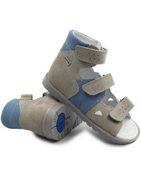 Sandały dla chłopca do przedszkola ze skóry naturalnej Bartek 81804-020