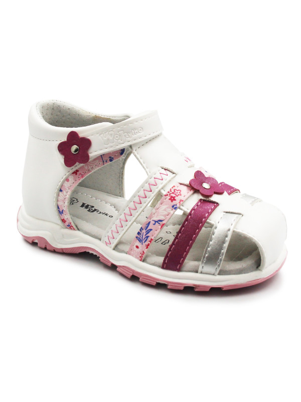 Sandały Dziewczęce Wojtyłko 1s23731 Białe