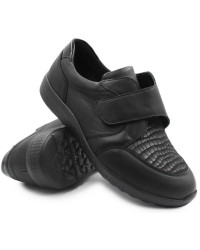 Damskie Buty Skórzane Na Jesień Czarne Waldlaufer 815M32