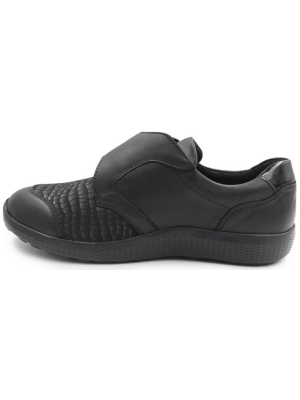 Damskie Buty Skórzane Na Jesień Czarne Waldlaufer 815M32