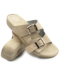 Klapki Damskie Fakirki 03/C2F Beige SILVA