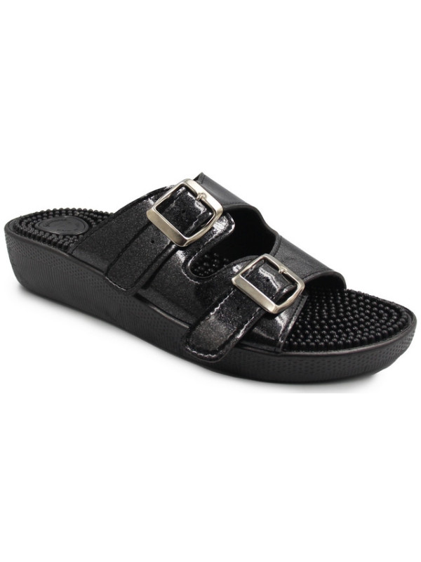 Klapki Damskie Fakirki 03/C2F Glitter Nero SILVA