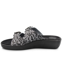 Klapki Damskie Masujące Stopy Fakirki 03/C2F Pizzo Bianco/Nero SILVA