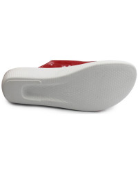 Klapki Dla Kobiet Masujące Czerwone 03/C2F Rosso Vernice SILVA