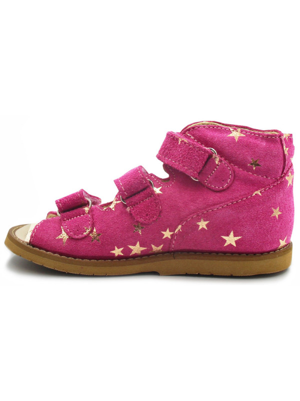 Sandałki Ortopedyczne Dla Dziewczynek W Gwiazdki Do Przedszkola Ameko