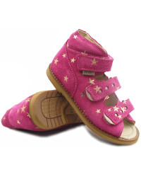 Sandałki Ortopedyczne Dla Dziewczynek W Gwiazdki Do Przedszkola Ameko