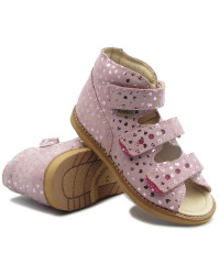 Sandałki w serduszka dla dziewczynek z obcasem thomasa do szkoły przedszkola Ameko