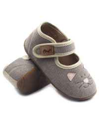 Kapcie Dla Dziewczynki Na Rzep Elastyczna Podeszwa Emel ek 4000C-1