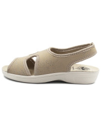 Sandały Damskie Na Lato Do Pracy Bio Up GE 1421 licra gliter beige