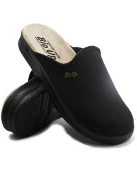 Czarne klapki kapcie męskie Bio Up GE 617 Strech Nero Black
