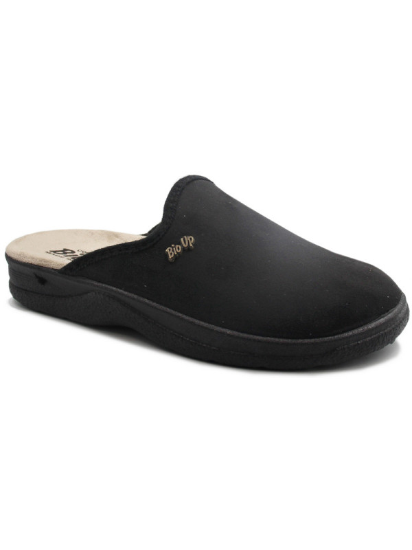 Czarne klapki kapcie męskie Bio Up GE 617 Strech Nero Black