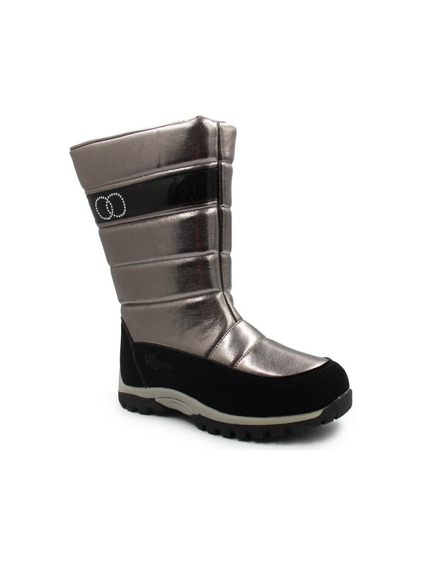 Śniegowce Wysokie Dziewczęce Ocieplane Kozaki Wojtyłko 5z24100 Złoty