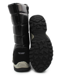 Kozaki Dla Dziewczynki Wysokie Śniegowce z Membraną Wojtyłko 5z24100 Czarny