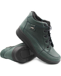 Ocieplone Buty Damskie Na Zimę Sznurowane Helios 553 Zielony