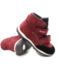 Buty Dziecięce Na Jesień Lekko Ocieplane  + Wkładka Ameko Woody-Ruby