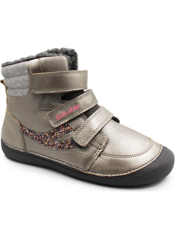 Dziewczęce Buty Zimowe Ocieplane Barefoot Młodzieżowe Zimowe DD STEP W063-4274CL