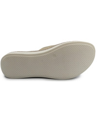 Klapki dla kobiet do pracy na lato wakacje skórzane Helios 122 złoty