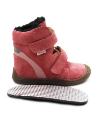 Buty Na Zimę Dla Dziewczynki Barefoot + Wkładka Ocieplana Ameko Dudu-Coral