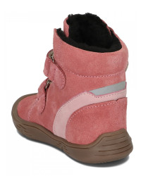 Buty Na Zimę Dla Dziewczynki Barefoot + Wkładka Ocieplana Ameko Dudu-Coral