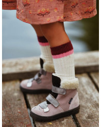 Buty Na Zimę Dla Dziewczynki Kozaczki Mido 22-07 Różowe z Membraną Te-Por