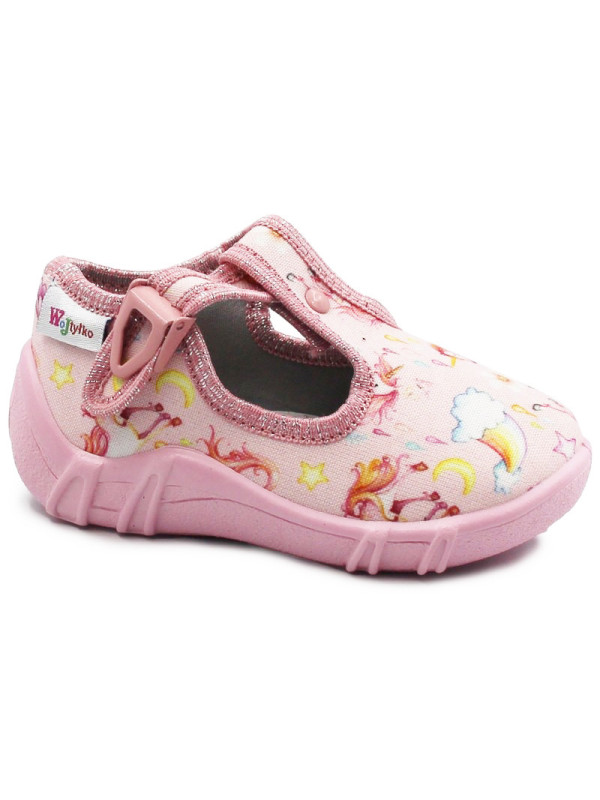 Kapcie dla dziewczynki do przedszkola Wojtyłko Zuzia 22 róż