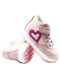 Buty Na Wiosnę Dla Dziewczynki Różowe z Serduszkiem Primigi 4900500