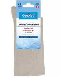 Skarpetki Medyczne Antybakteryjne Srebro Beżowe DeoMed Cotton Silver