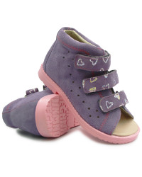 Sandały z wysokim zapiętkiem dla dziewczynek do szkoły Dawid 005