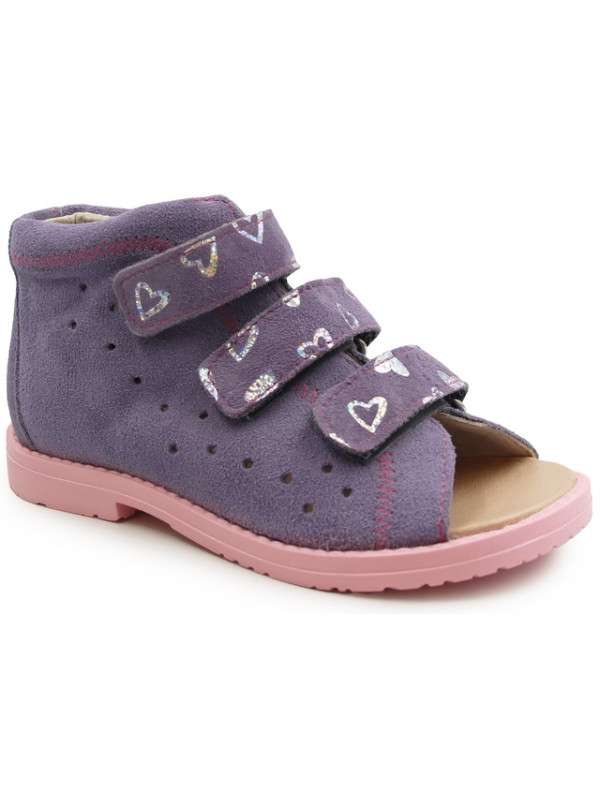 Sandały z wysokim zapiętkiem dla dziewczynek do szkoły Dawid 005