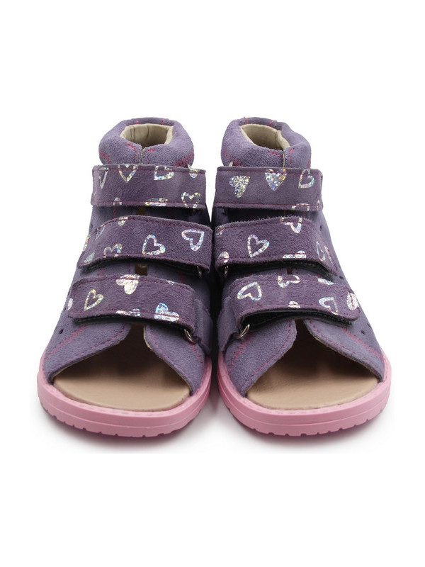 Sandały z wysokim zapiętkiem dla dziewczynek do szkoły Dawid 005