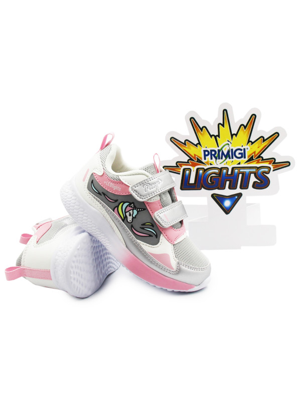 Sportowe Buty Dla Dziewczynki Na Jesień Na Rzep LED Primigi 7966500
