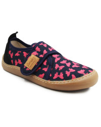 Kapcie Dla Dziewczynki Do Szkoły i Przedszkola Barefoot Ameko Piko Kokardki