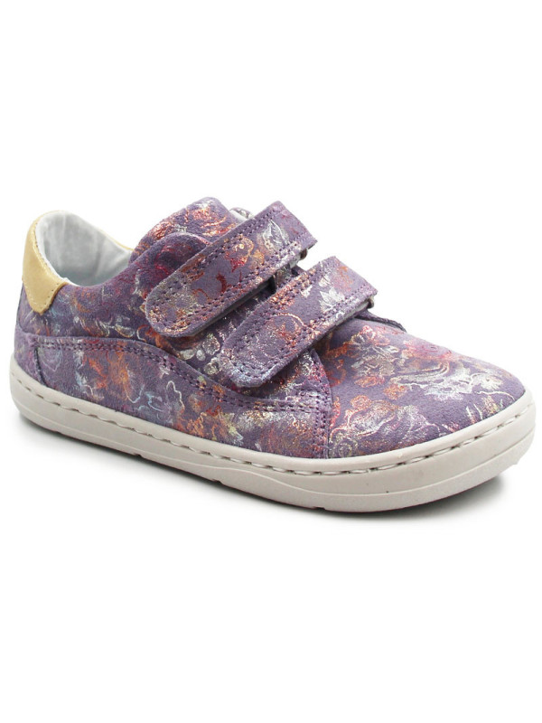 Buty Dla Dziewczynki Na Wiosnę Jamet 2219 Fioletowe w Kwiatki