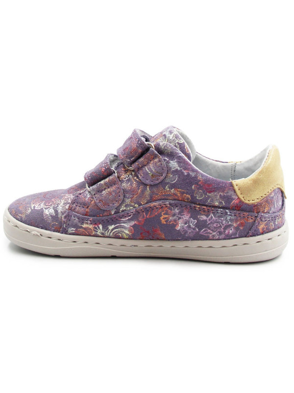 Buty Dla Dziewczynki Na Wiosnę Jamet 2219 Fioletowe w Kwiatki