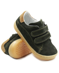 Chłopięce Buty Na Wiosnę Barefoot Jamet 2219 Zielony Welur