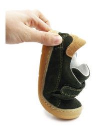 Chłopięce Buty Na Wiosnę Barefoot Jamet 2219 Zielony Welur