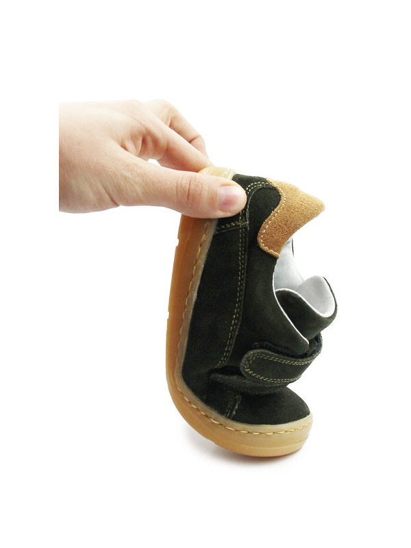 Chłopięce Buty Na Wiosnę Barefoot Jamet 2219 Zielony Welur